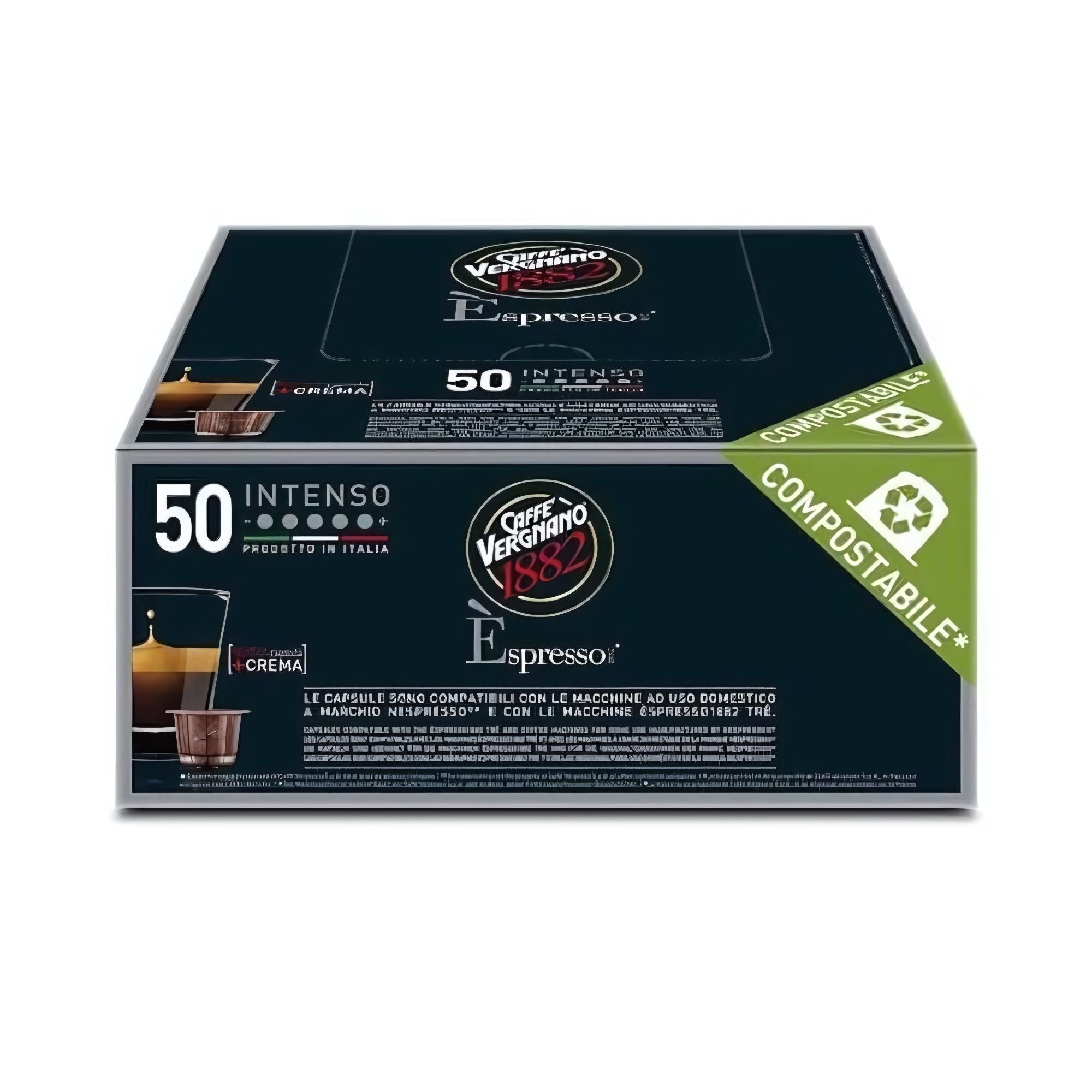 Caffe Vergnano Intenso Coffee Nespresso Capsules 50ct